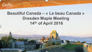 Von Karl vorbereitete PP Präsentation zu Québec anlässlich des DMM am 14.04.2016